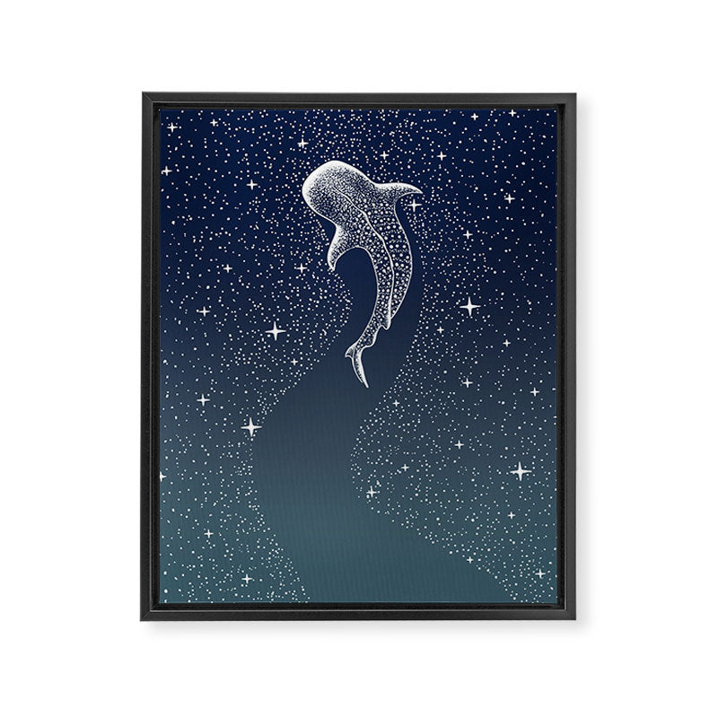 Star Eater COLOR GRAD -  turquoise Framed Canvas Print Gallery Image 8