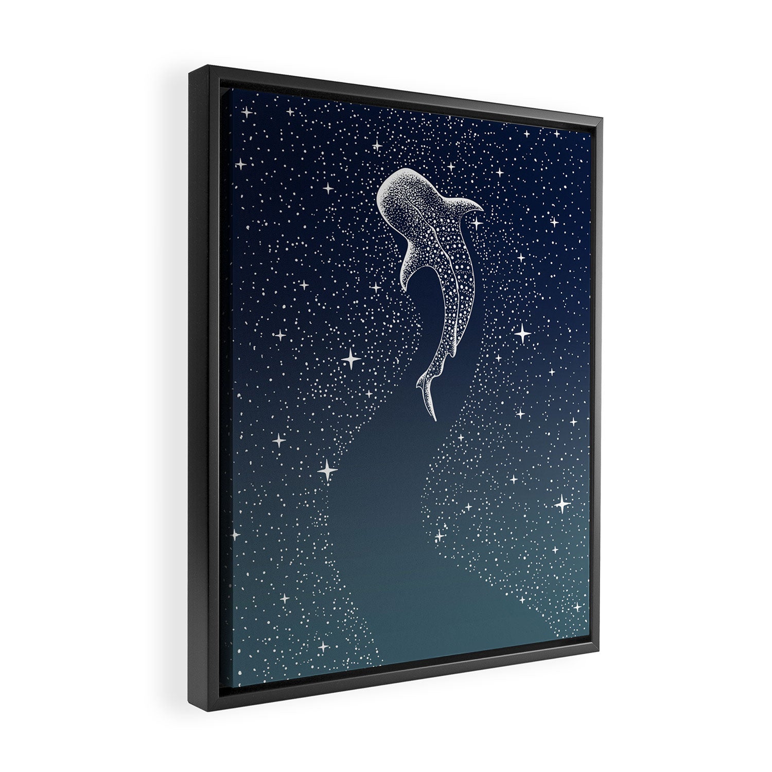 Star Eater COLOR GRAD -  turquoise Framed Canvas Print Gallery Image 2