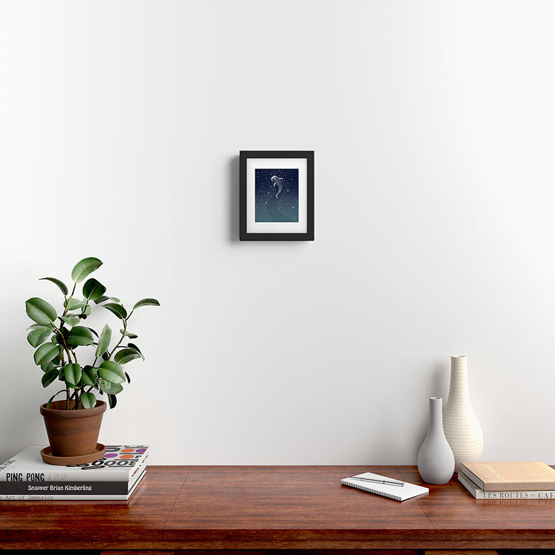 Star Eater COLOR GRAD -  turquoise Framed Art Print Gallery Image 2