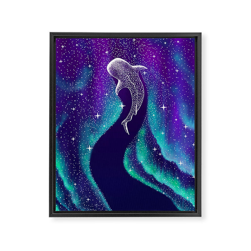 Star eater in northern lights Framed Canvas Print Gallery Image 8