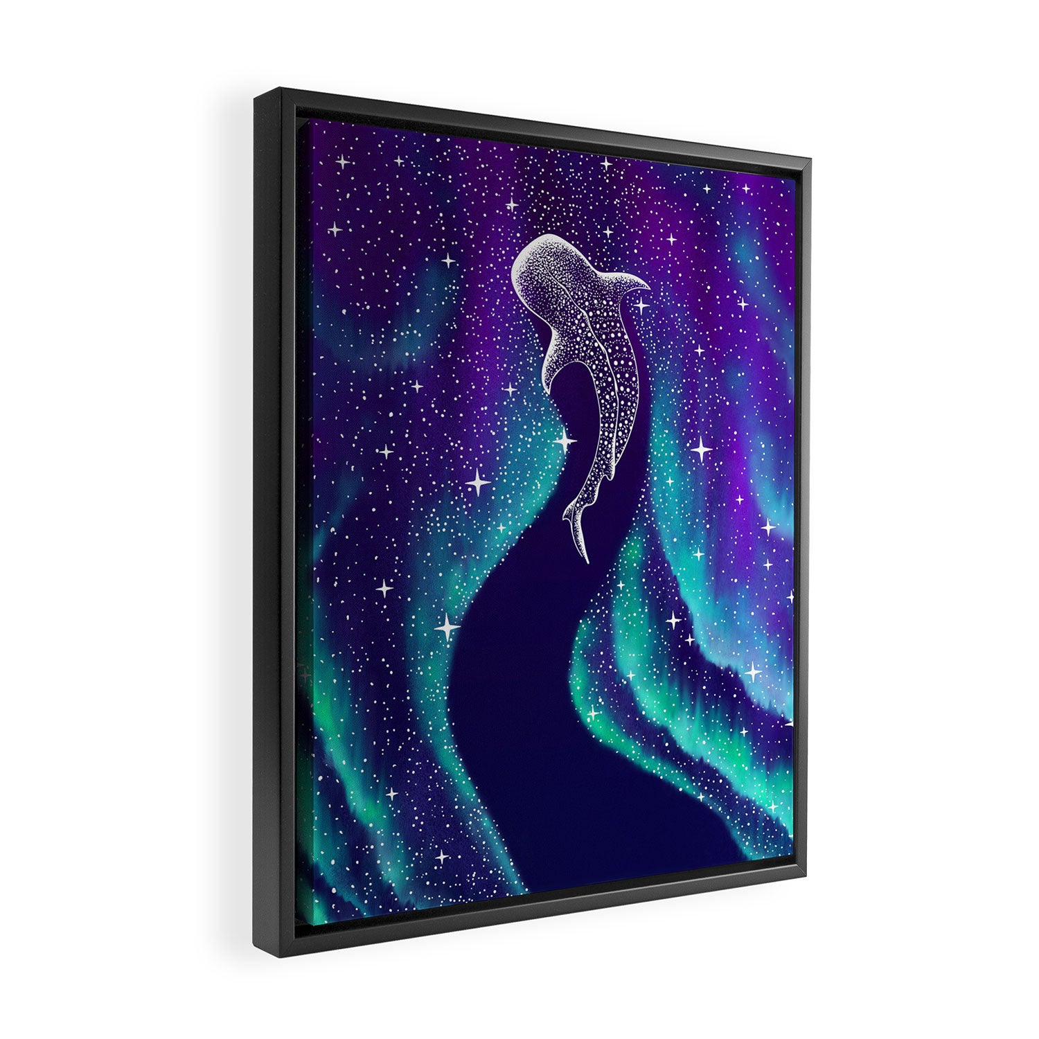 Star eater in northern lights Framed Canvas Print Gallery Image 2