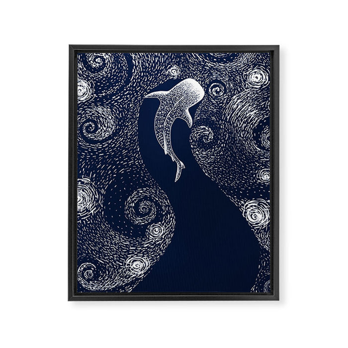 Star eater in Van Gogh style Framed Canvas Print Gallery Image 1