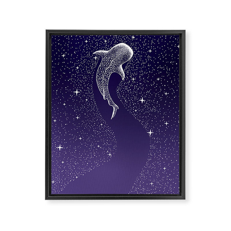 Star Eater - space from Dark Blue to Purple Framed Canvas Print Gallery Image 8