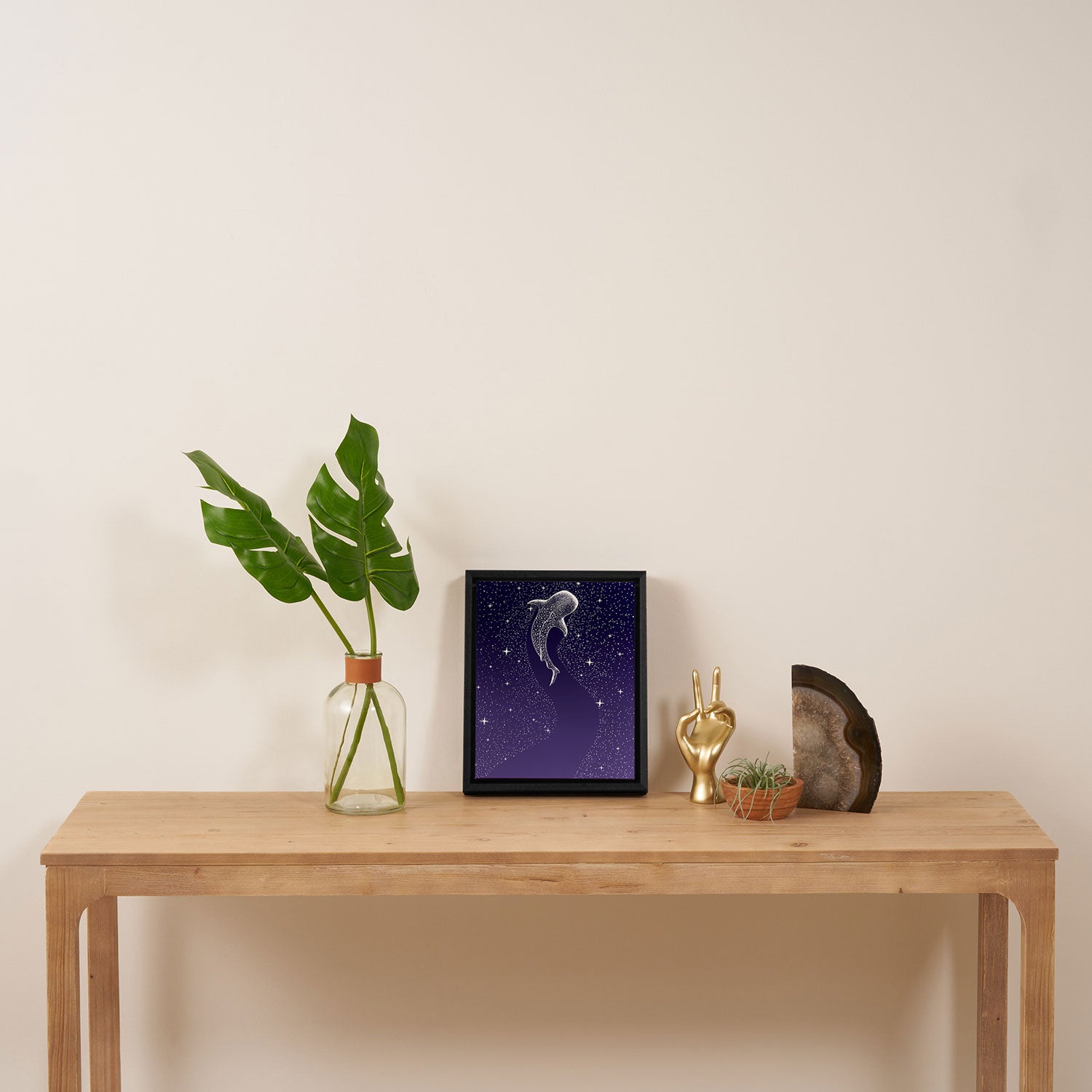Star Eater - space from Dark Blue to Purple Framed Canvas Print Gallery Image 4