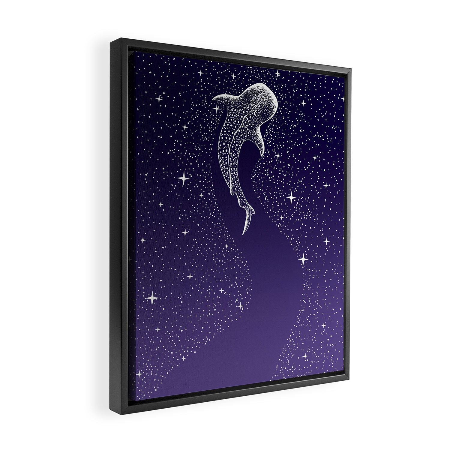 Star Eater - space from Dark Blue to Purple Framed Canvas Print Gallery Image 2