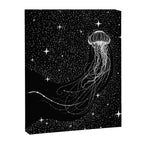 starry jellyfish (Black Version) Canvas Print Gallery Image 8