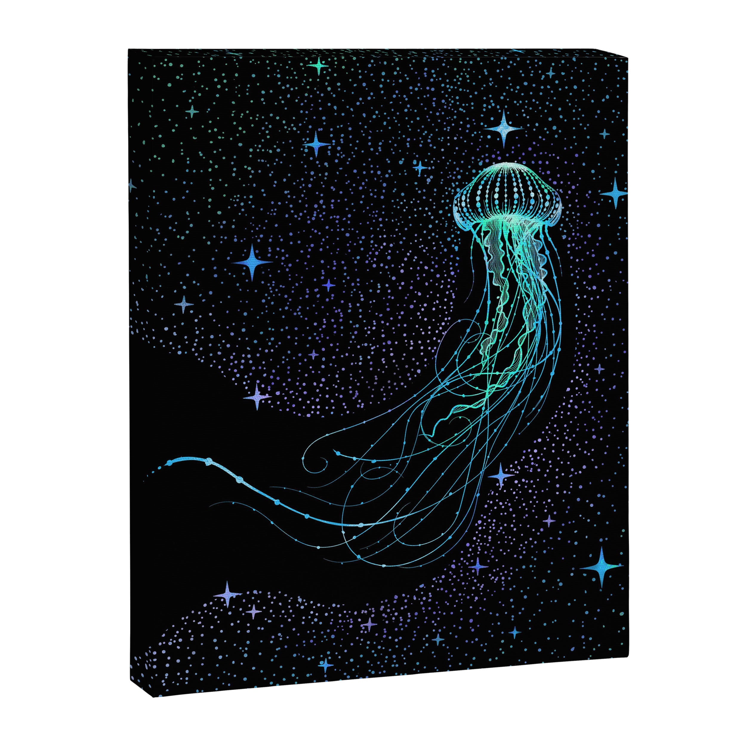 Starry jellyfish - Colored Canvas Print Gallery Image 8