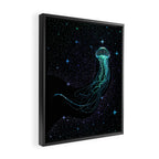 Starry jellyfish - Colored Framed Canvas Print Gallery Image 2