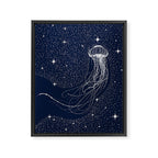 starry jellyfish Framed Canvas Print Gallery Image 8