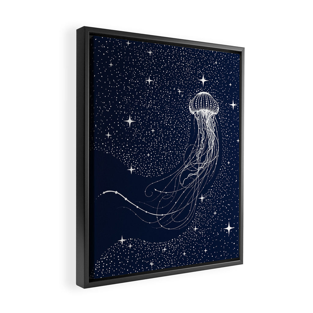 starry jellyfish Framed Canvas Print Gallery Image 2