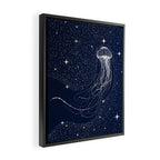 starry jellyfish Framed Canvas Print Gallery Image 2