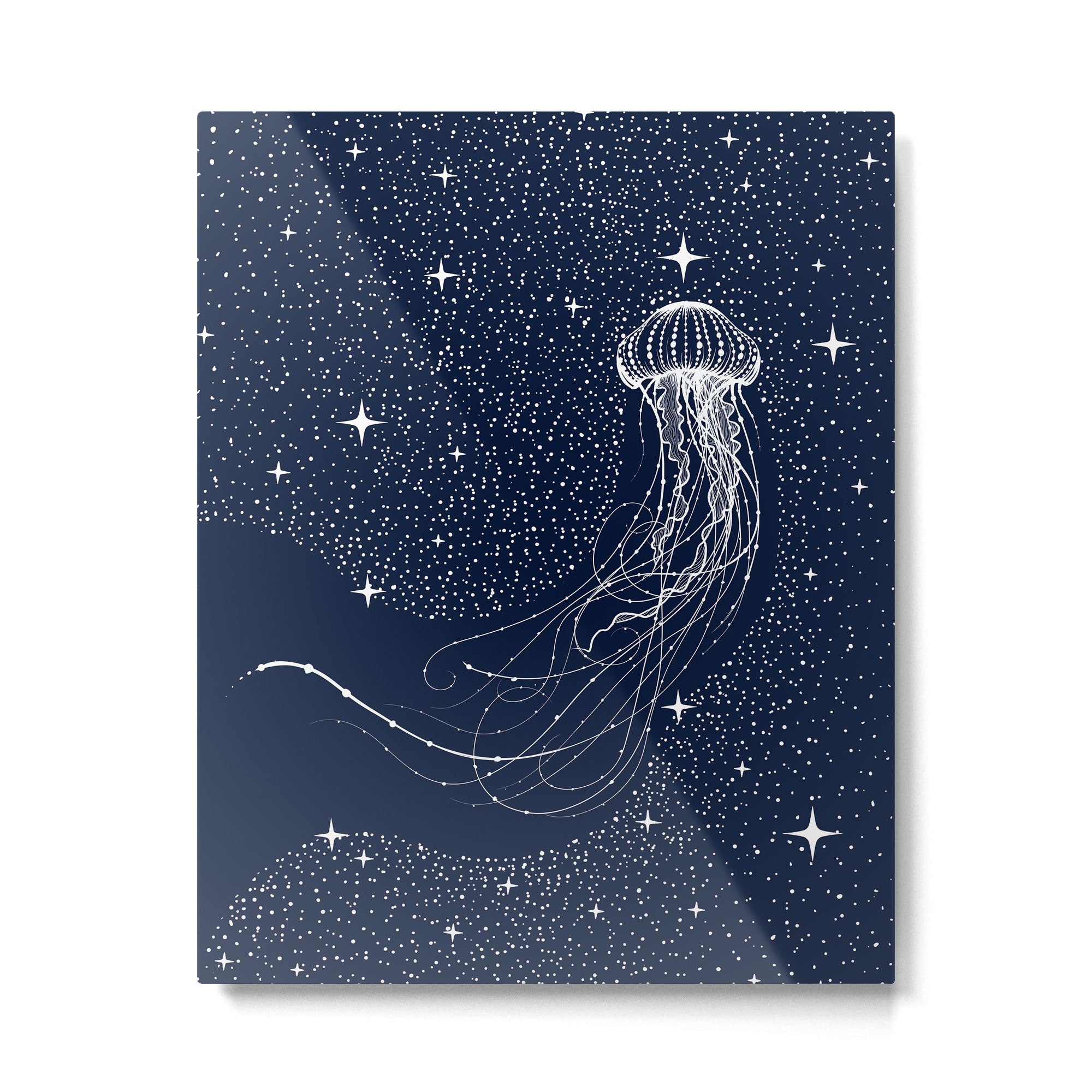 starry jellyfish Metal Print Gallery Image 6