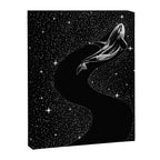 Starry Orca (Black Version) Canvas Print Gallery Image 8
