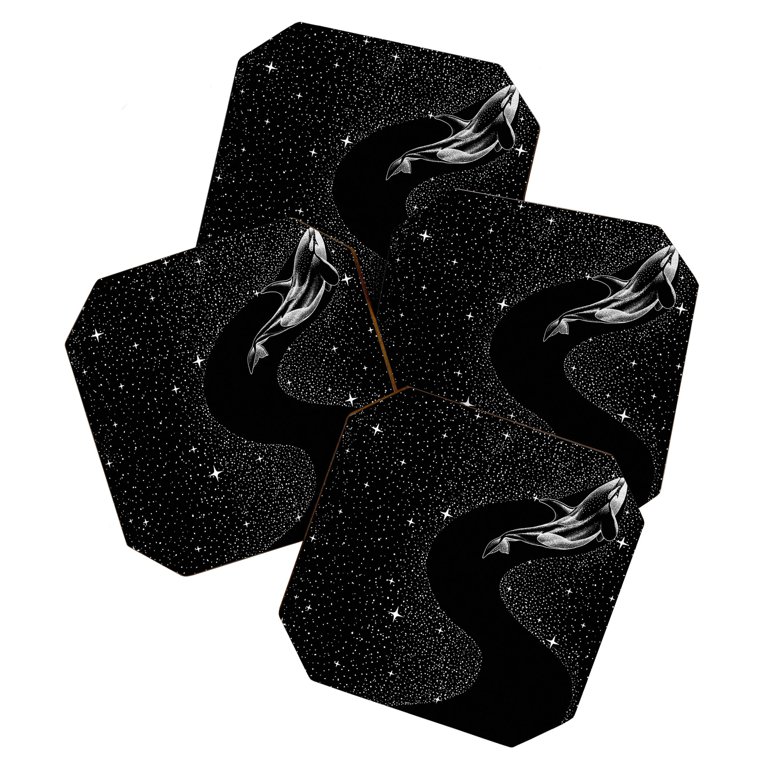 Starry Orca (Black Version) Coaster Gallery Image 1