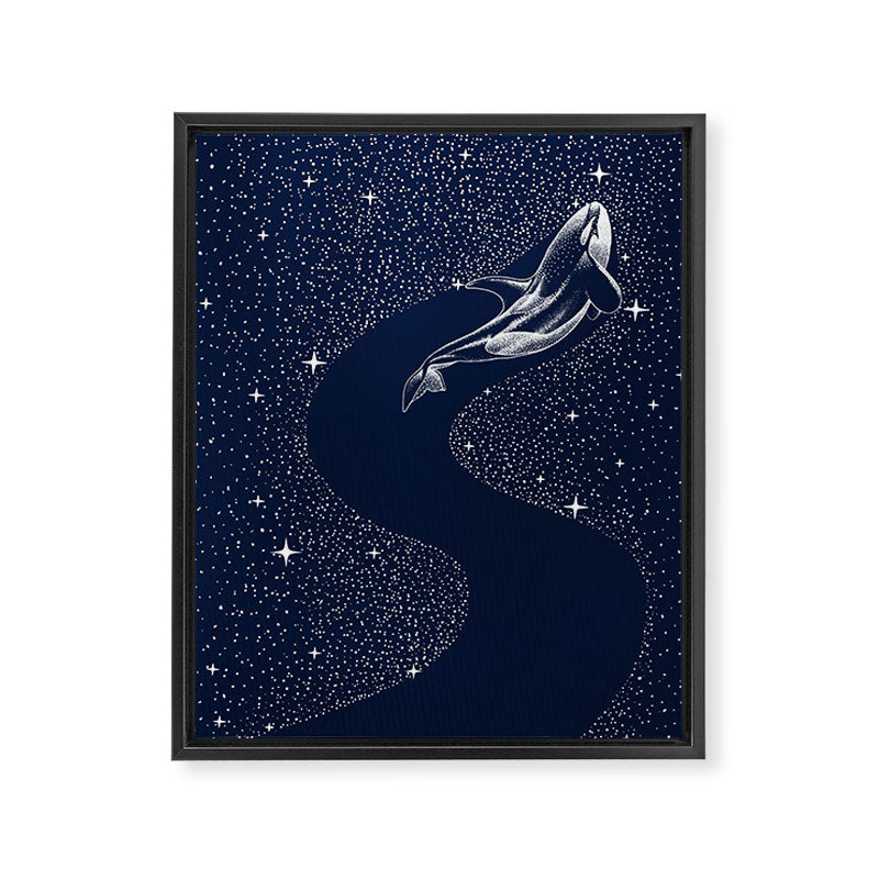 starry orca Framed Canvas Print Gallery Image 8