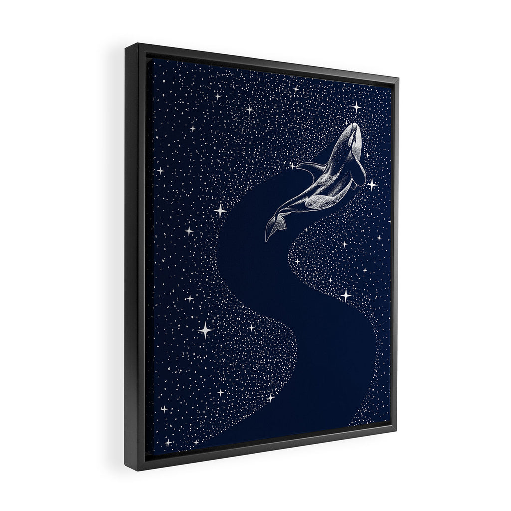 starry orca Framed Canvas Print Gallery Image 2
