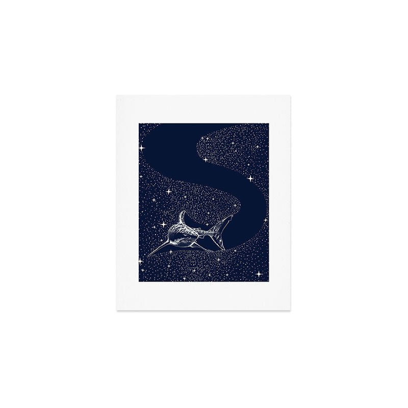 Starry Shark Art Print Gallery Image 1