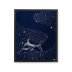 Starry Shark Framed Canvas Print Gallery Image 8