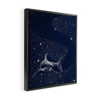 Starry Shark Framed Canvas Print Gallery Image 2