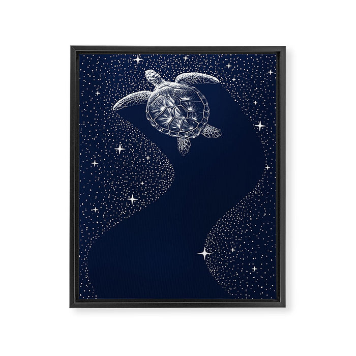 Starry Turtle Framed Canvas Print Gallery Image 1