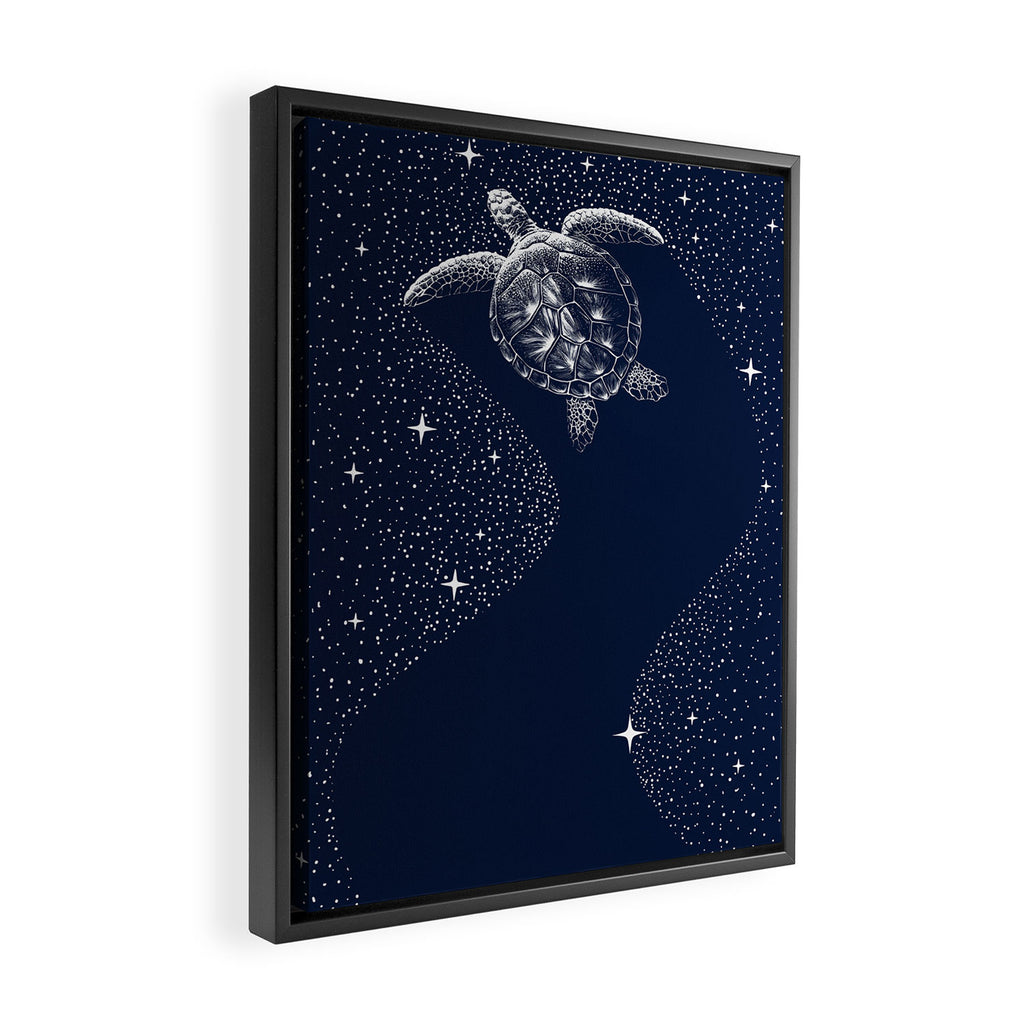 Starry Turtle Framed Canvas Print Gallery Image 2