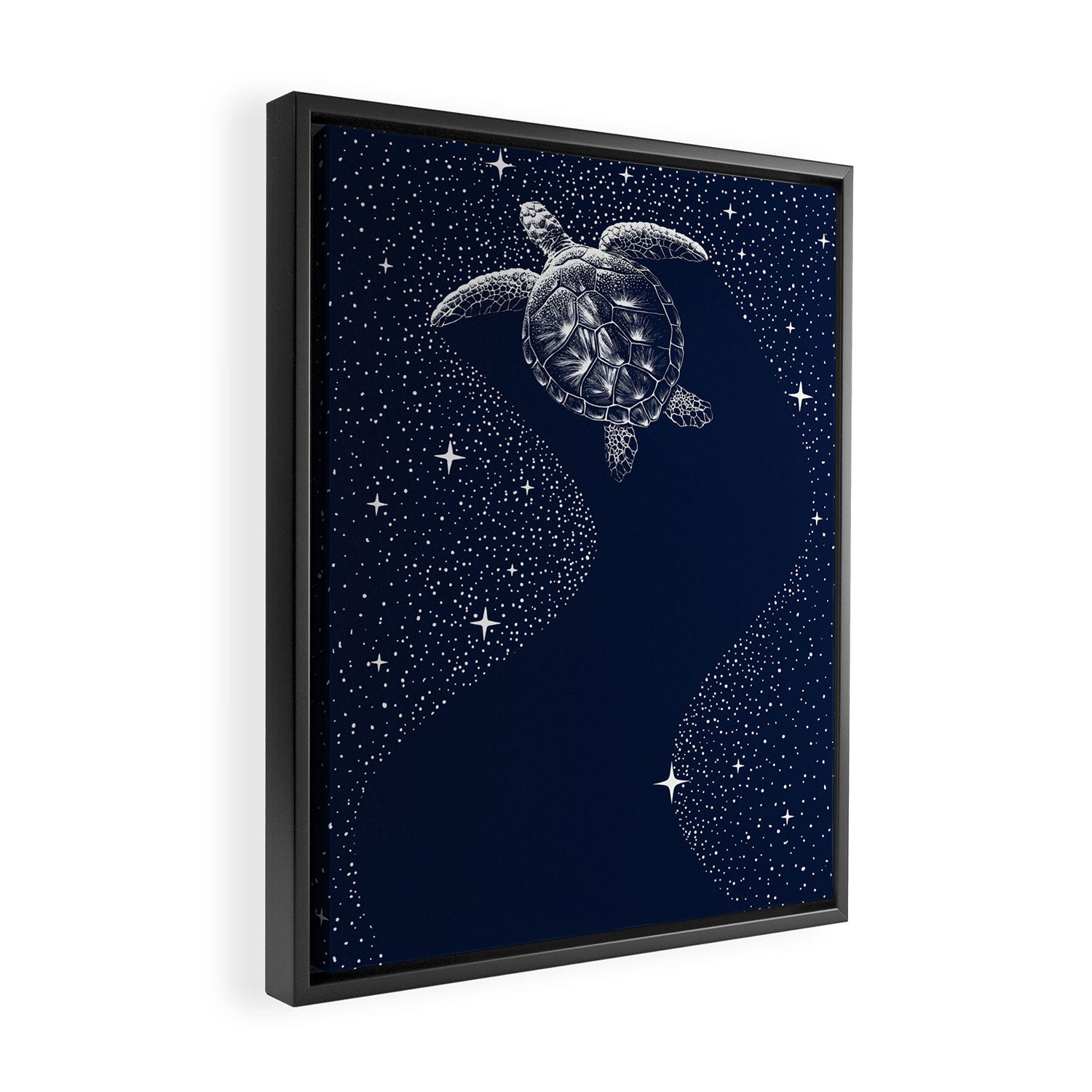 Starry Turtle Framed Canvas Print Gallery Image 2