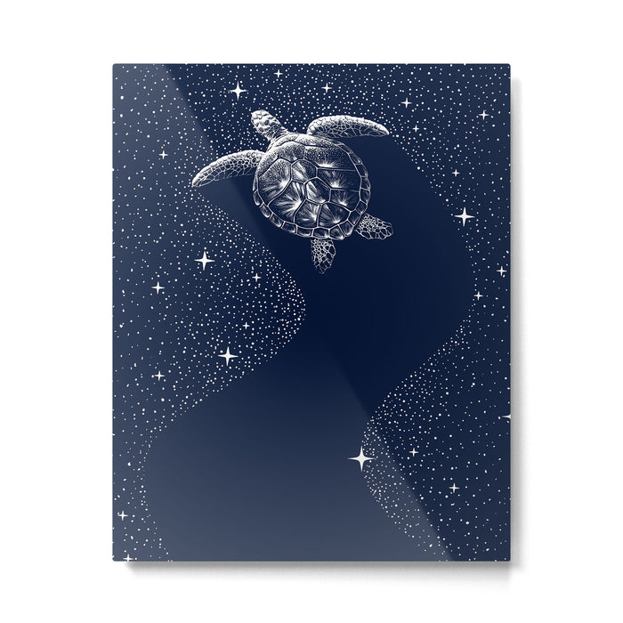 Starry Turtle Metal Print Gallery Image 1