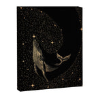 Starry Whale - Dark GOLD Version Canvas Print Gallery Image 3