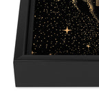 Starry Whale - Dark GOLD Version Framed Canvas Print Gallery Image 3