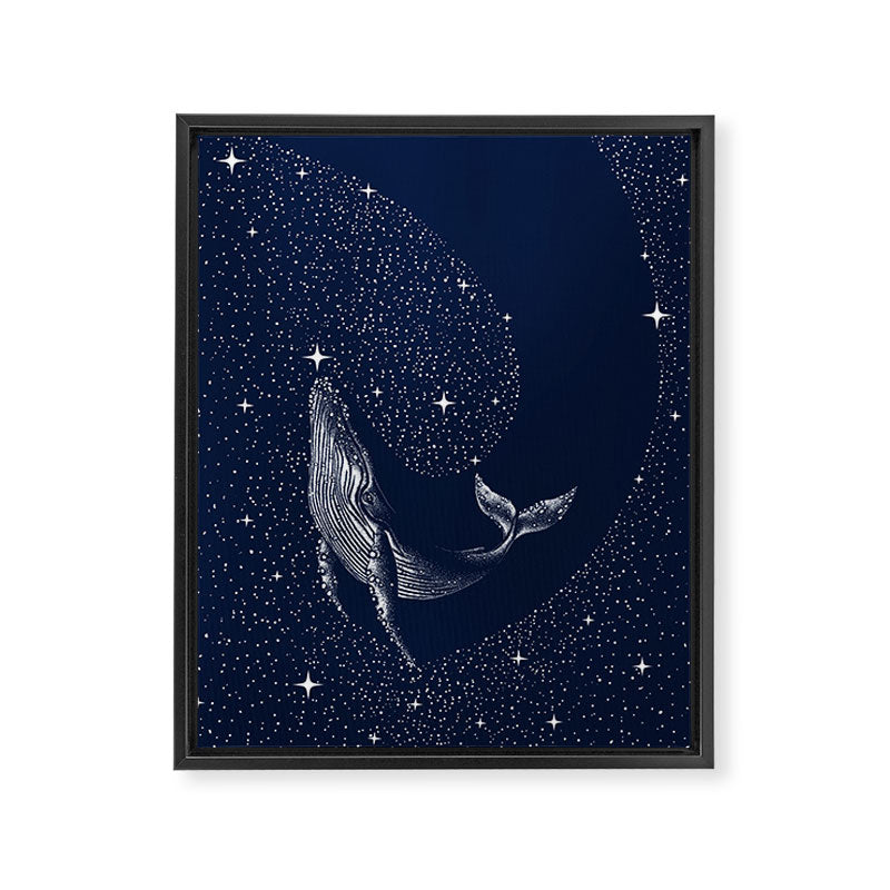 starry whale Framed Canvas Print Gallery Image 8