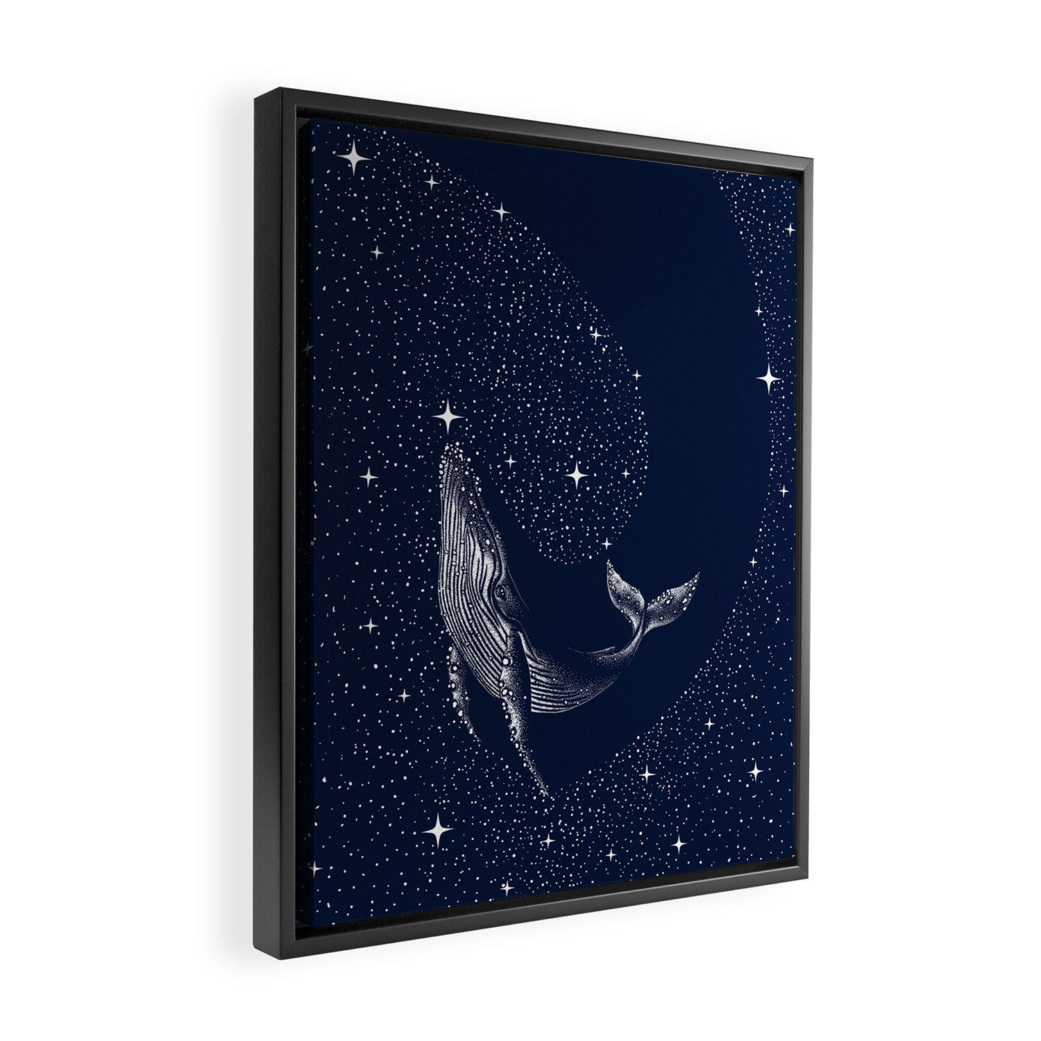starry whale Framed Canvas Print Gallery Image 2