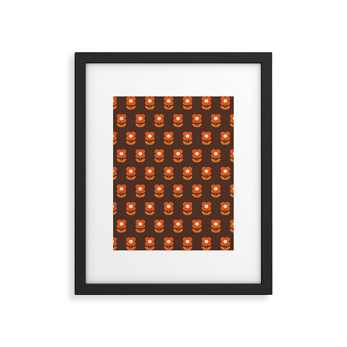 70s Flower Pattern #1 Framed Art Print Gallery Image 1