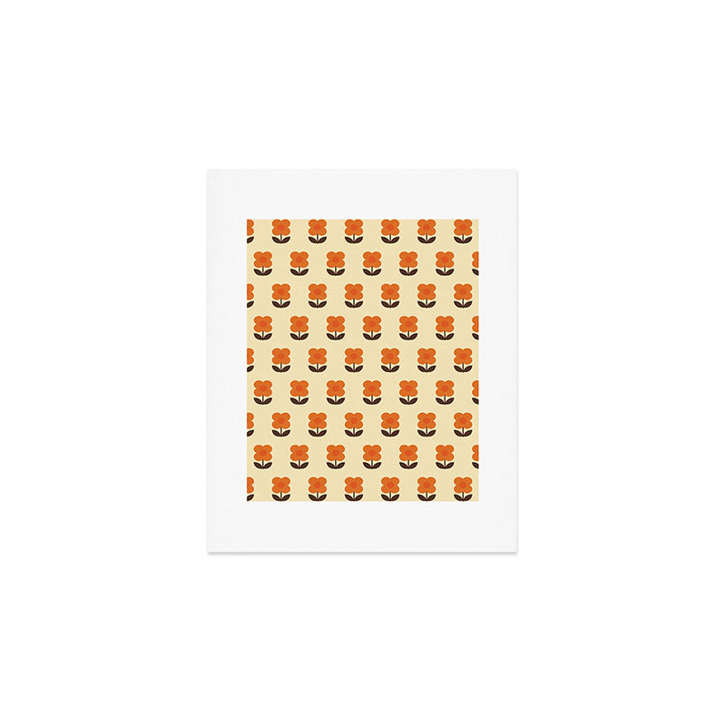 70s Flower Pattern #2 Art Print Gallery Image 1
