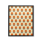 70s Flower Pattern #2 Framed Canvas Print Gallery Image 8