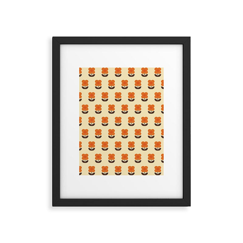 70s Flower Pattern #2 Framed Art Print Gallery Image 6