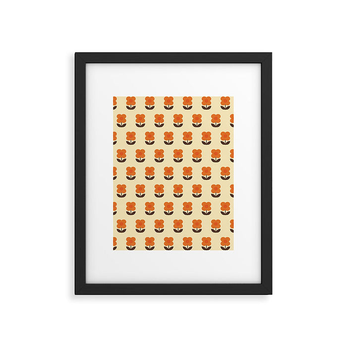 70s Flower Pattern #2 Framed Art Print Gallery Image 1