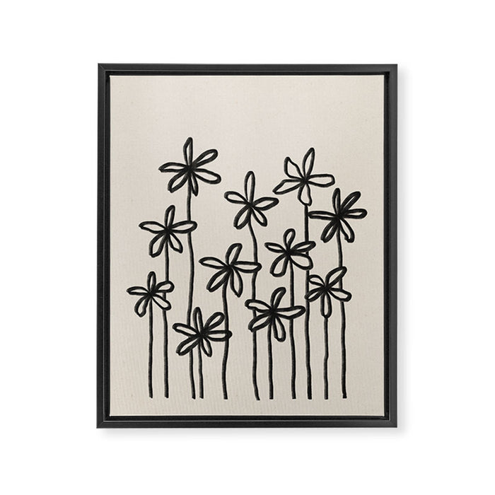 A Field Of Flowers Framed Canvas Print Gallery Image 1