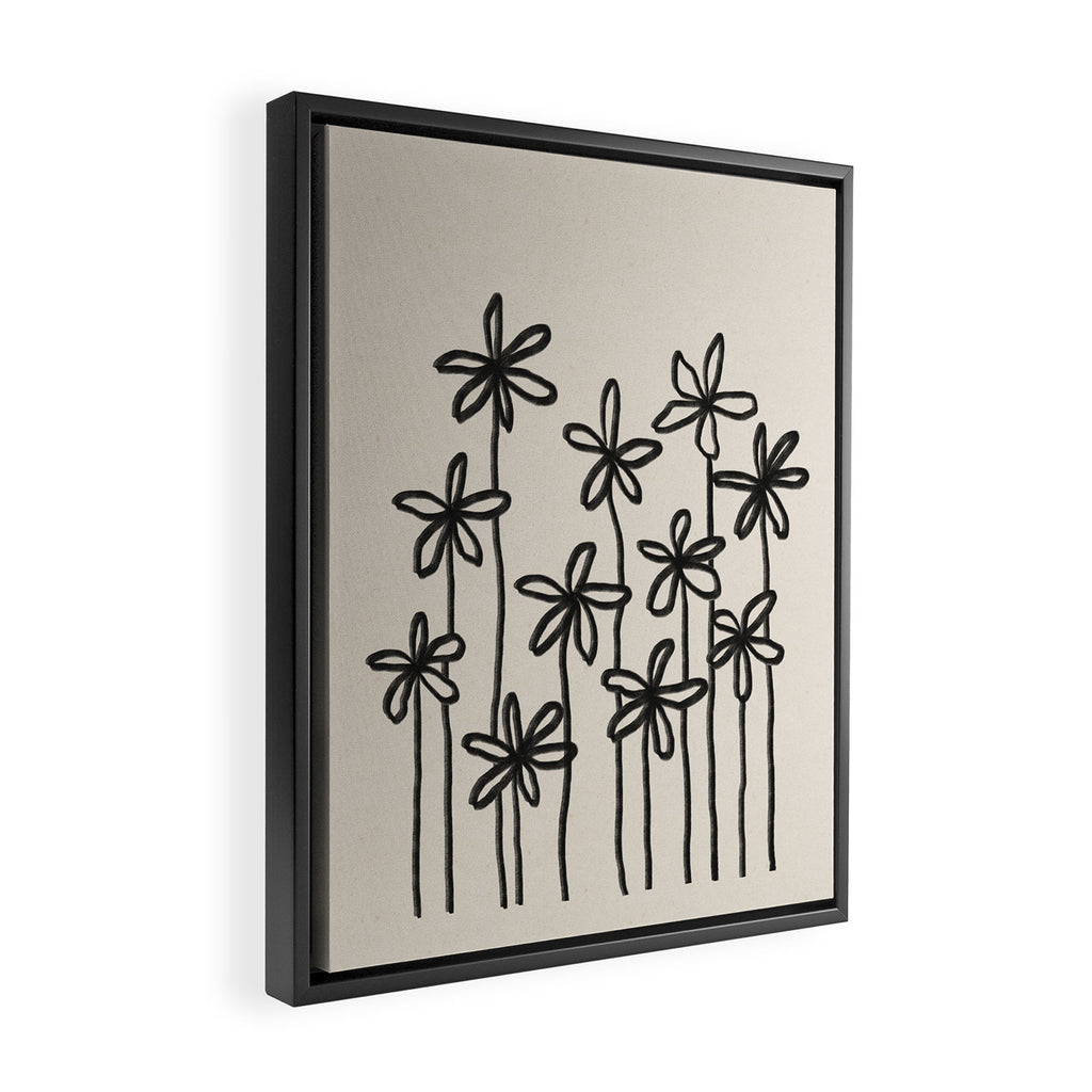 A Field Of Flowers Framed Canvas Print Gallery Image 2