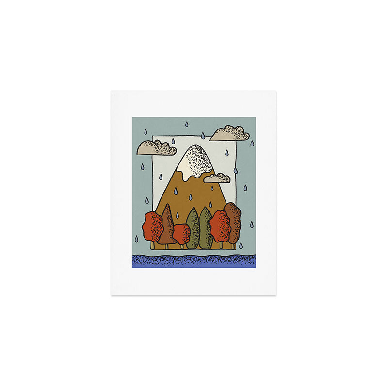 A Rainy Day in the Mountains Art Print Gallery Image 1