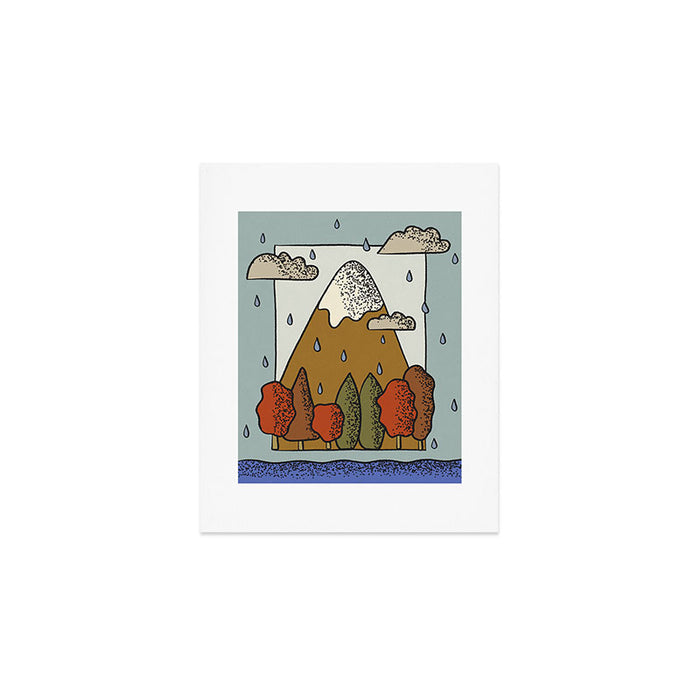 A Rainy Day in the Mountains Art Print Gallery Image 1