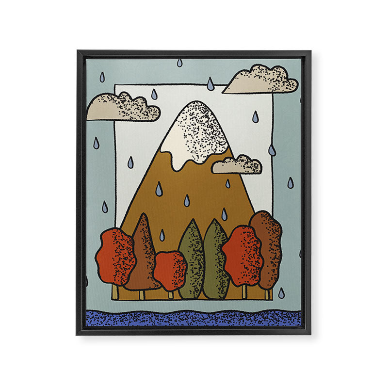A Rainy Day in the Mountains Framed Canvas Print Gallery Image 6