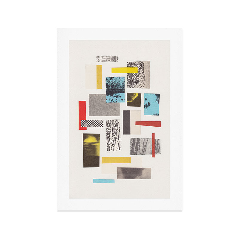 Abstract Geometric Paper Collage Art Print Gallery Image 1