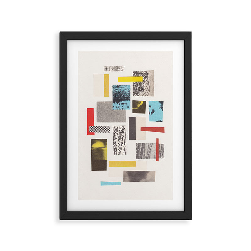 Abstract Geometric Paper Collage Framed Art Print Gallery Image 2