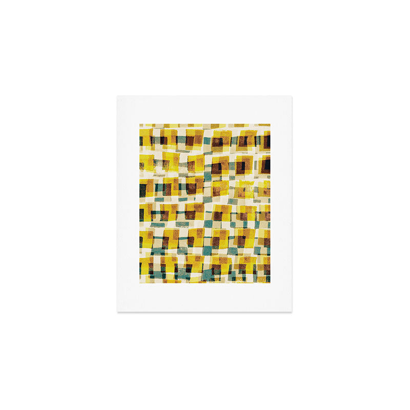 Abstract Linocut Pattern #10 Art Print Gallery Image 1