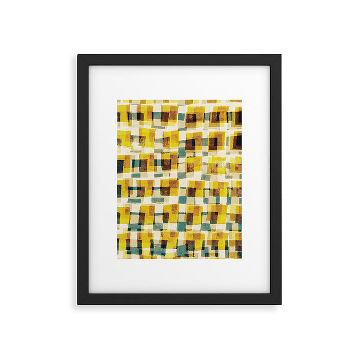 Abstract Linocut Pattern #10 Framed Art Print Gallery Image 1
