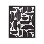 Abstract Linocut Pattern #3 Framed Canvas Print Gallery Image 8