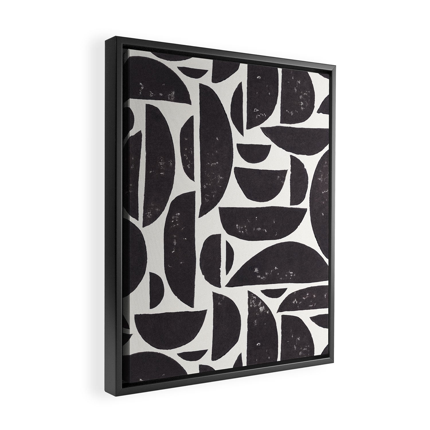 Abstract Linocut Pattern #3 Framed Canvas Print Gallery Image 2