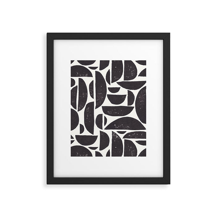 Abstract Linocut Pattern #3 Framed Art Print Gallery Image 1