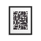 Abstract Linocut Pattern #3 Framed Art Print Gallery Image 6