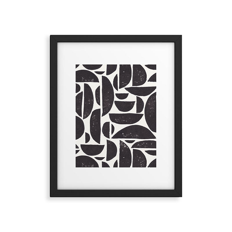 Abstract Linocut Pattern #3 Framed Art Print Gallery Image 6